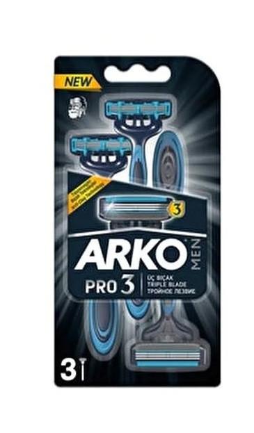 ARKO خودتراش سه لبه 3عددی مردانه صابوندار TRC100