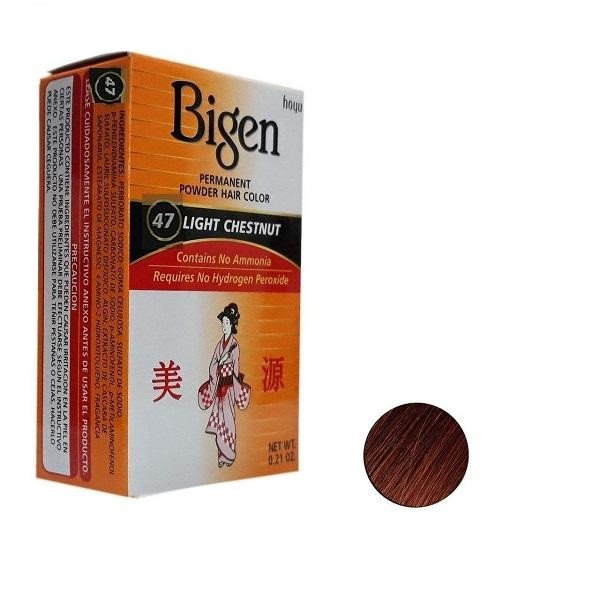 عکس بیگن رنگ موی پودری مدل 47 (بلوطی متوسط)