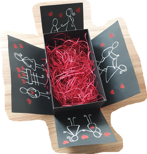 جعبه کادوئی ولنتاین متوسط دست ساز