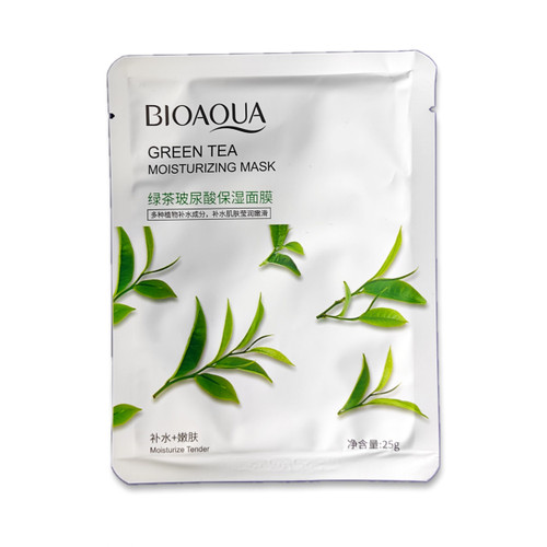 ماسک صورت ورقه ای چای سبز BIOAQUA GREN TEA MOISTURIZING MASK