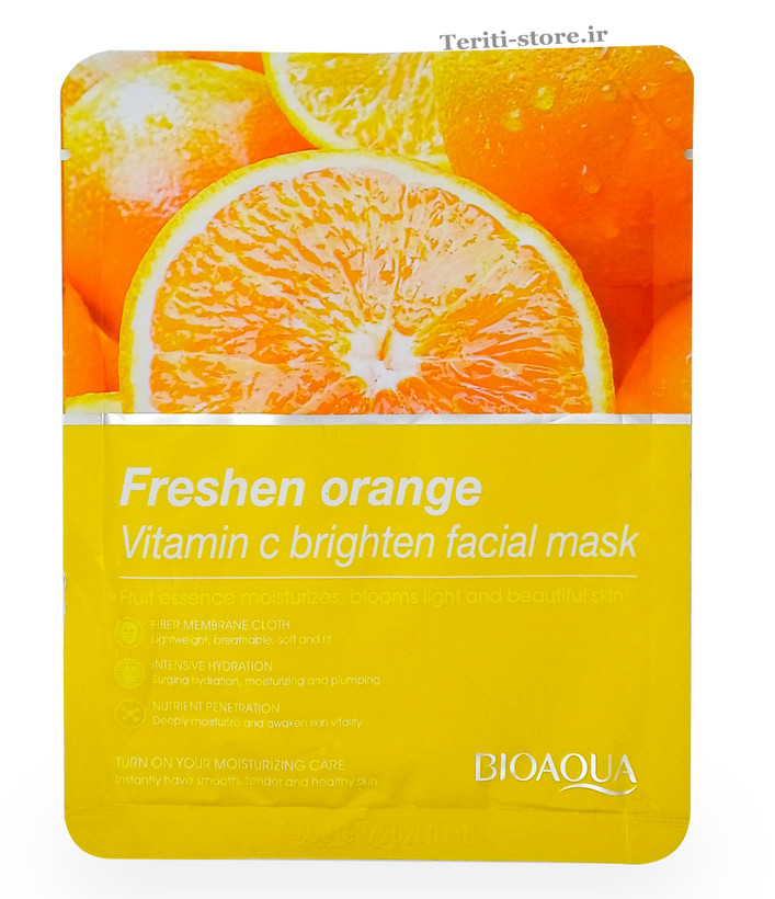 ماسک صورت ورقه ای پرتقال تازه بیوآکوا - روشن کننده و آبرسان