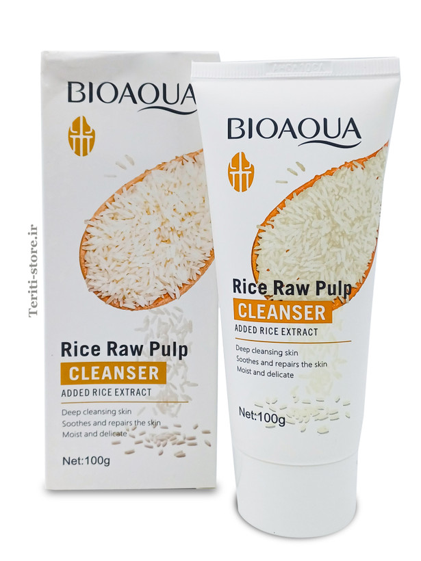 لوسیون شستشو صورت 100گرمی برنج بیوآکوا - پاکسازی و شفاف سازی پوست