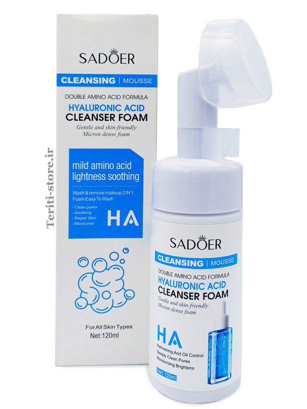 فوم شستشو صورت هیلارونک اسید سادور - آبرسان و شاداب کننده پوست 120 میل