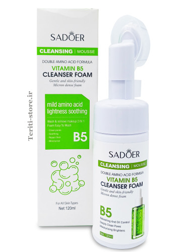 فوم شستشو صورت ویتامین B5 سادور - ضدچروک و ترمیم کننده پوست 120 میل