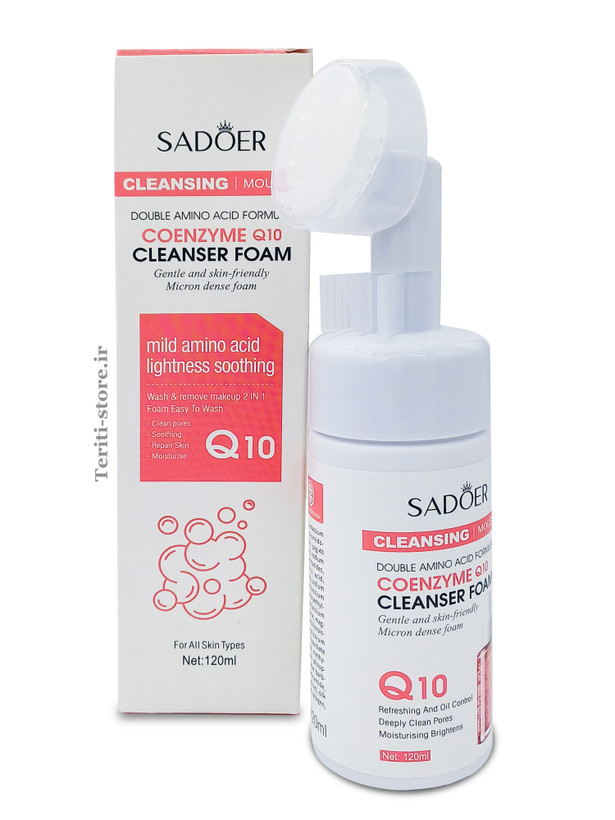 فوم شستشو صورت کوآنزیم Q10 سادور - ضدچروک و جوان کننده پوست 120 میل