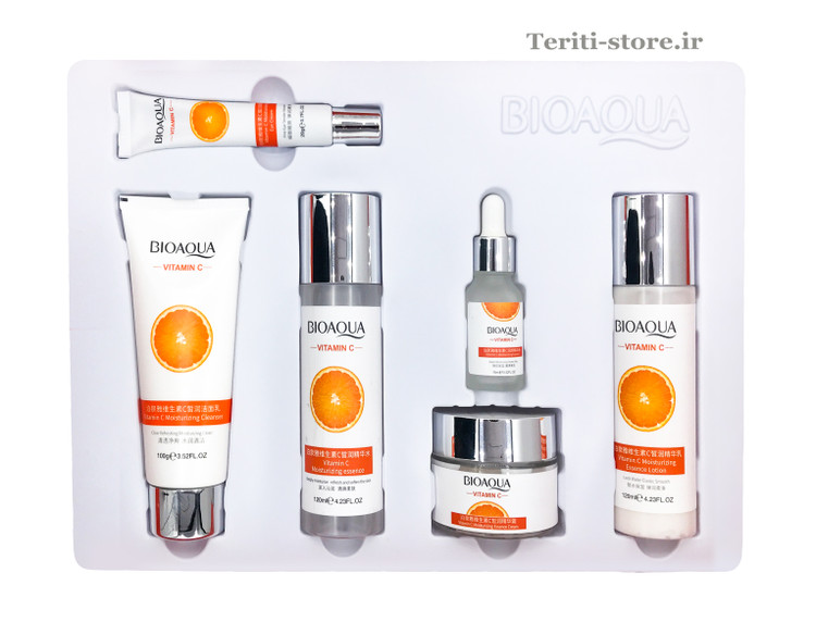 پک کامل روتین پوستی 6 عددی بیوآکوا - ویتامین C ضدلک و درخشان کننده