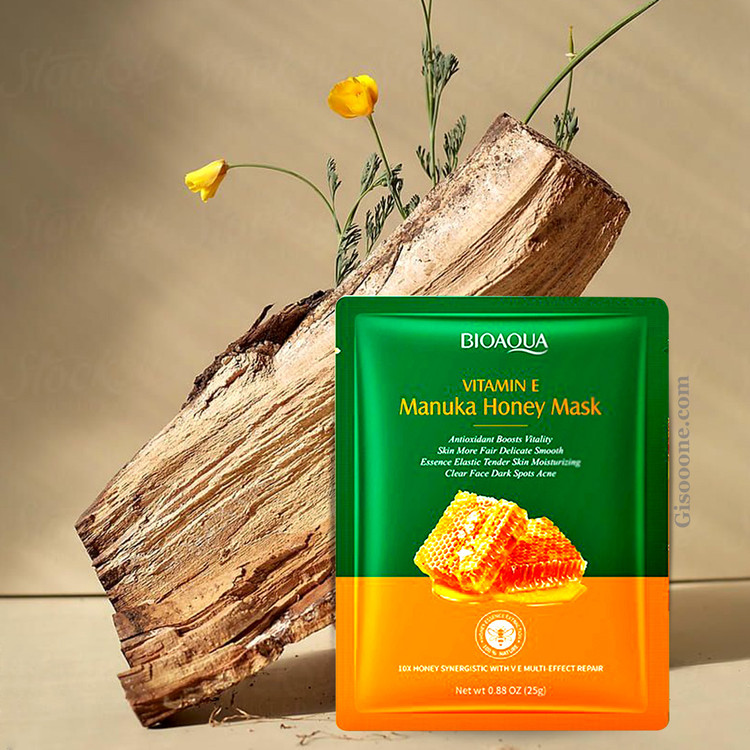ماسک صورت ورقه ای عسل مانوکا بیوآکوا - تغذیه کننده و ترمیم کننده پوست