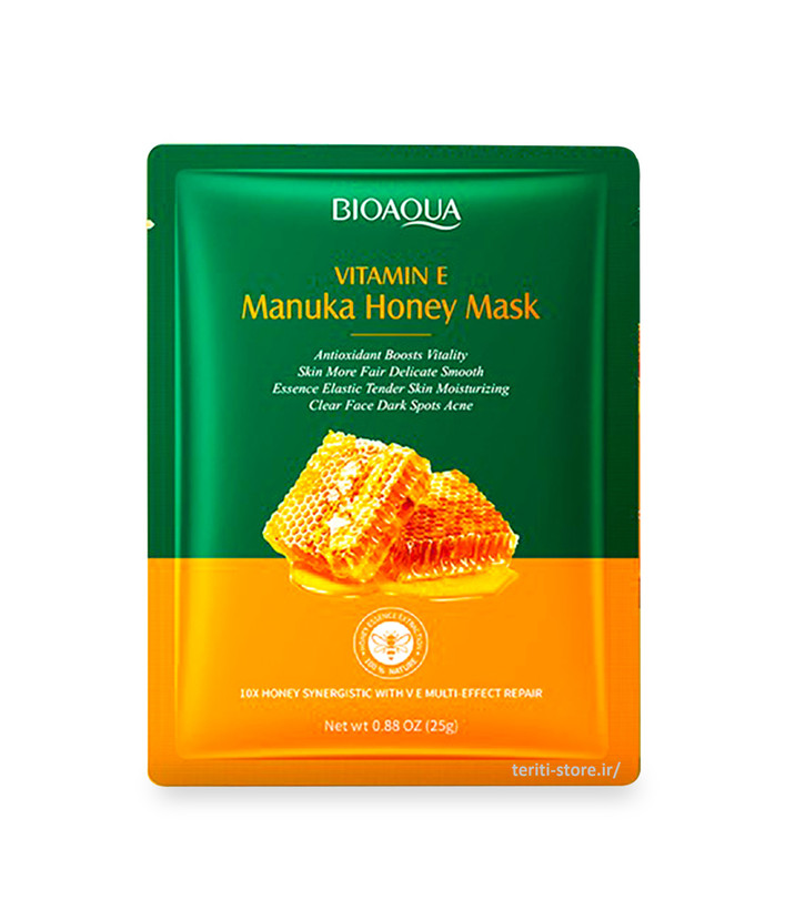 ماسک صورت ورقه ای عسل مانوکا بیوآکوا - تغذیه کننده و ترمیم کننده پوست