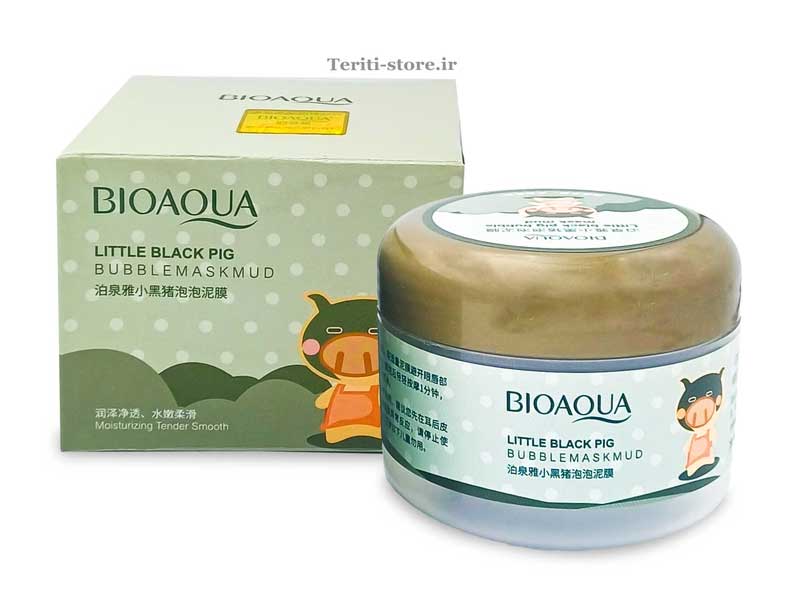 ماسک صورت حبابی بیوآکوا حاوی خاک رس و کربن فعال 100گرمی