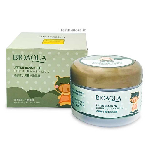 ماسک صورت حبابی بیوآکوا حاوی خاک رس و کربن فعال 100گرمی